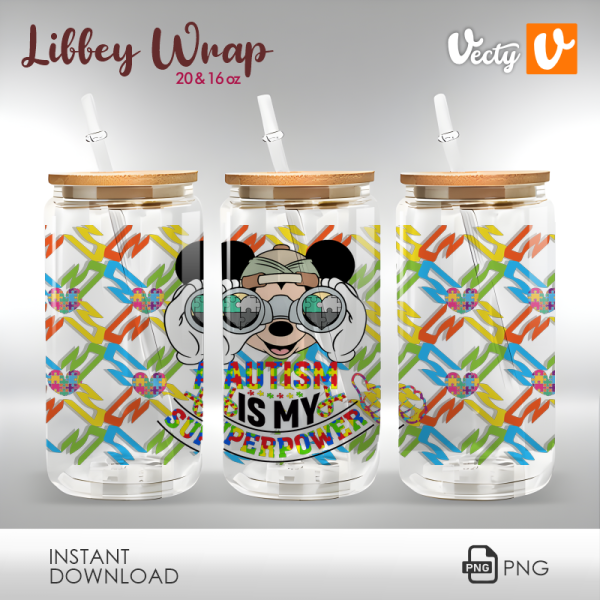 Autism is my Superpower Libbey Wrap