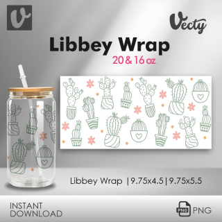 Cactus Y Flores Libbey Wrap 031