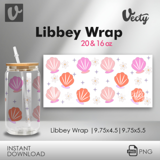 Conchas Pastel Floral Libbey Wrap