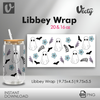 Fantasma Cute Halloween Libbey Wrap 041