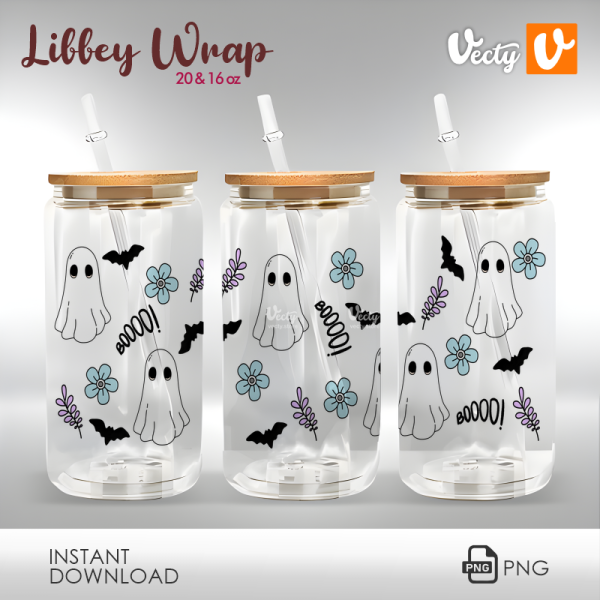 Fantasma Cute Halloween Libbey Wrap 041
