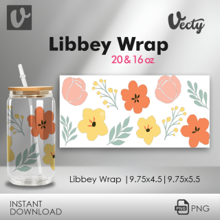 Flores Pattern Libbey Wrap 042