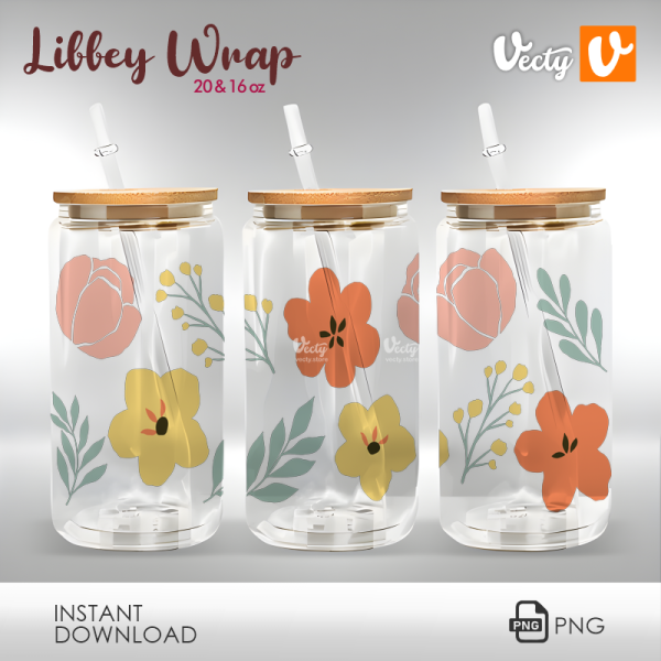 Flores Pattern Libbey Wrap 042
