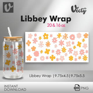 Flower Patterns Libbey Wrap 043