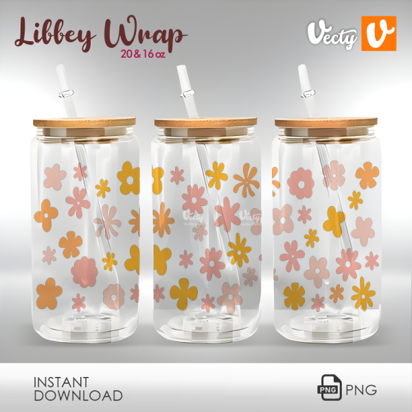 Flower Patterns Libbey Wrap 043