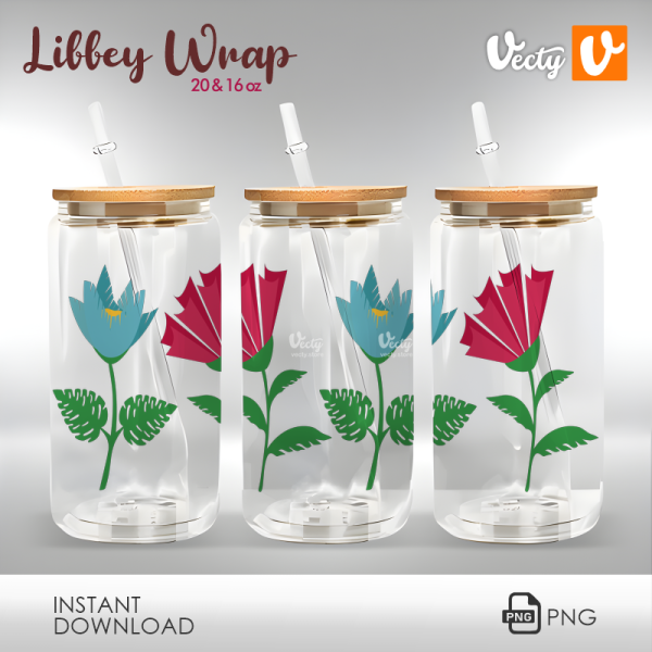 Flowers Flores Libbey Wrap 044