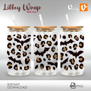 Animal Print Bats Libbey Wrap