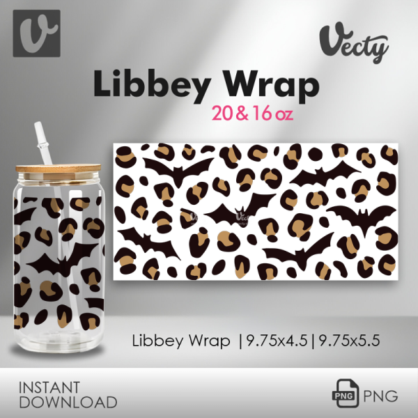 Animal Print Bats Libbey Wrap