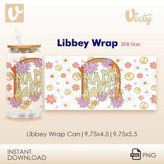 Mama Bonita 16oz Libbey Wrap Digital Desing