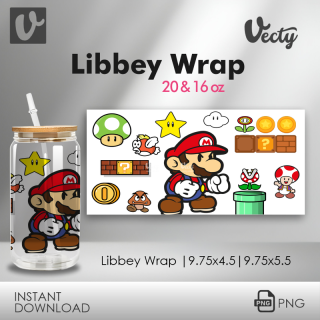Mario Power Up Libbey Wrap 080