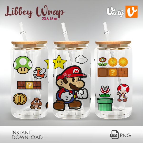 Mario Power Up Libbey Wrap 080