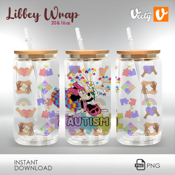 Minnie Por El Autismo Libbey Wrap 087