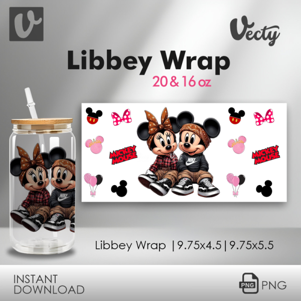 Mouse Animado Y Su Novia Libbey Wrap 089
