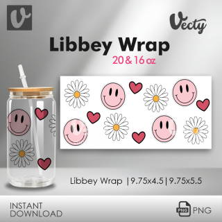 Smiley Margaritas Cute Libbey Wrap